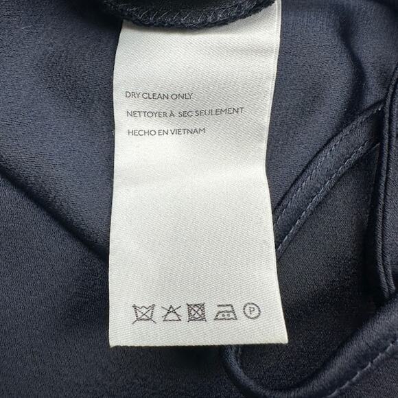 BHLDN Dress Womens 16 Navy Cali Satin Cowl Neck Midi Slip Cocktail Wedding - Picture 10 of 16